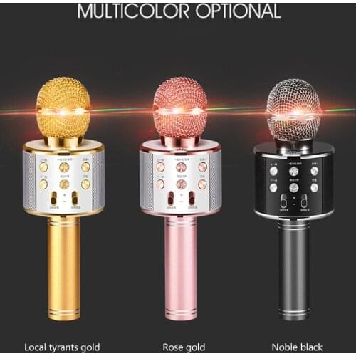 Universal Bluetooth Karaoke Microphone Wireless Microphone Speakers Professional Handheld Microfone Player Singing Recorder Mic