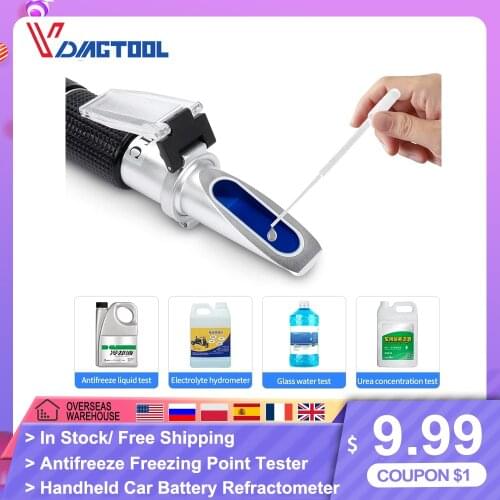 Vdiagtool Antifreeze Freezing Point Tester Tool Engine Fluid Glycol Urea Concentration Meter Handheld Car Battery Refractometer