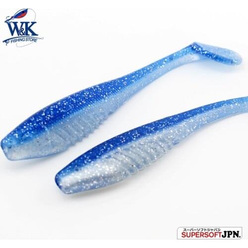 W&K Big Paddle Tail Soft Fishing Lure Colorful Soft Bait 13CM 5" Swimbaits at Slug Action 4pcs/pk Soft PVC Fishing Lures