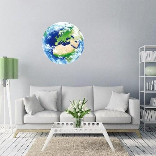 1pcs Ground Stickers 5cm Cartoon Wall Kids Bedroom Glow In The Dark Wall Moon Earth Stickers Cartoon DIY 3D