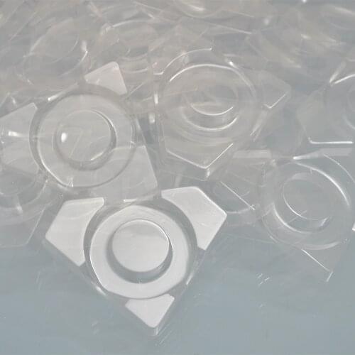 Wholesale 100/pack plastic clear lash trays lash holder eyelash tray for mink eyelash packaging box diamond case storage vendors