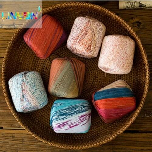 2 balls *50g fancy space dye lace yarn handwork diy knit thin woolen yarn crochet hook hand weaved sweaters cotton thread t49