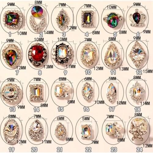 4 pcs Manicure Diamond Drop Accessories Super Shining Diamond web celebrity hot style Luxury Zircon Nail Decor 351