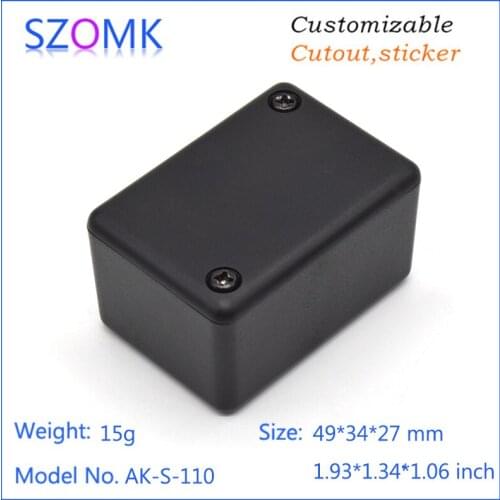 5 pcs, 49*34*27mm szomk diy plastic instrument housing for pcb new design small electrical plastic distribution box