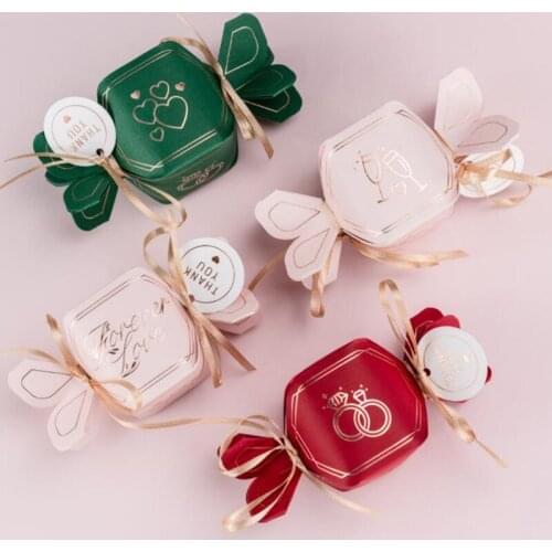 50pcs Upscale Candy Type Gilding Candy Box High-grade Wedding Gift Boxes Gift Packing christmas box