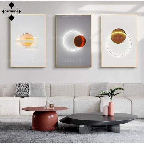 Abstract Simple Industrial Style Canvas Painting Modern Geometric Wall Art Posters and Prints Wall Picture for Living Room Decor
