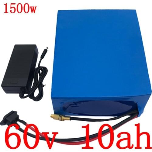 60V battery pack 60V 10AH electric bicycle battery 60v 10ah lithium battery for 60V 1000W 1500W 1800W electric scooter motor