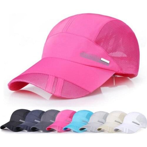 2019 New Summer Mens and Womens Breathable Quick Dry Mesh Baseball Cap Sport Outdoor Sunshade Hat 8Colors