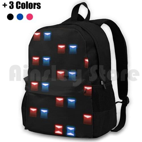 Beat Saber Blocks : Red And Blue Outdoor Hiking Backpack Riding Climbing Sports Bag Beat Saber Ddr Stepmania Osu Guitar Hero