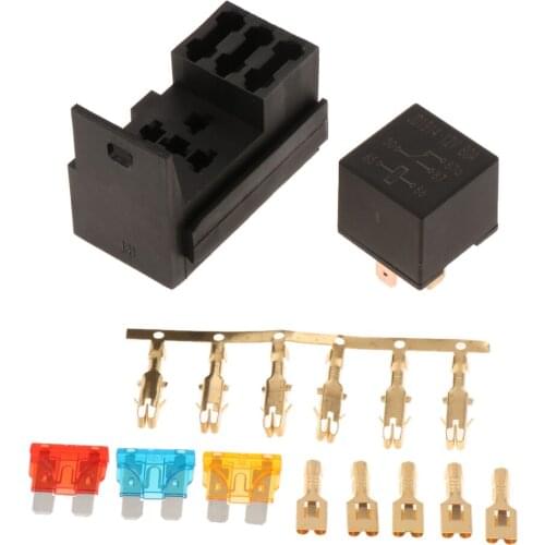 3Way Blade Fuse Box & 1 Way Relay Box Combo Holder / Block for RV/Boat/Tanker/Trailer/Marine/Truck/SUV/Camper