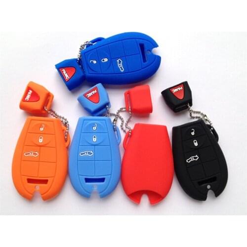Car Key Cover Case Key Bag For Dodge Challenger Charger Magnum Journey Ram Jeep Commander Grand Cherokee Chrysler 300 Accessory