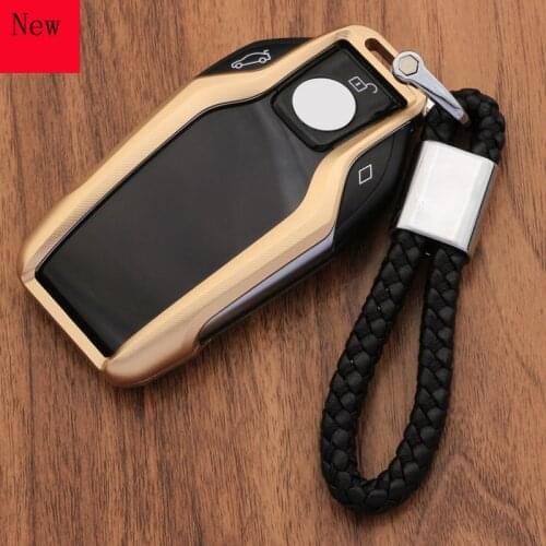 High-Quality Aluminium Alloy LCD Screen Car Smart Key Case Cover for BMW 7 Series X5 X4 X3 2019 Models Car Accessories