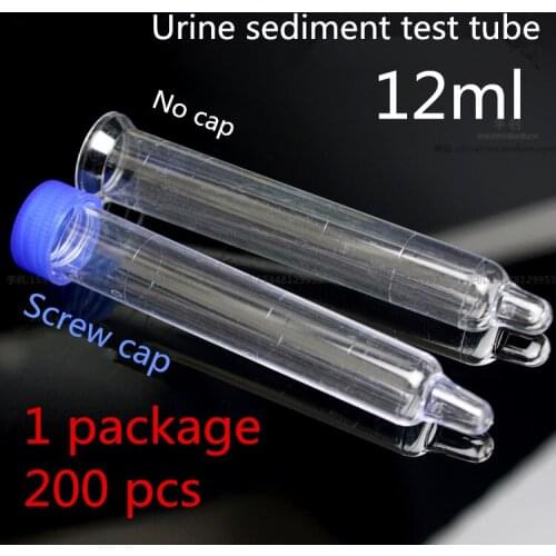 Medical plastic urine sediment test tube screw cap Urinary sediment tube Biochemical test Urine detector tube Lab Consumable 200