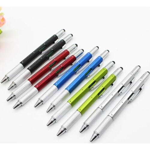 Multifunctional Screwdriver Plastic Capacitive Touch Screen Caliper Level Gauge Scale Tool Ballpoint Pen 8 Colors