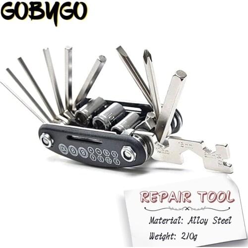 Portable Steel Multifunction Bicycle Tool Bike Repair Tool Wrench 15 In 1 Cycling Hex Key Multi Socket Wrench Screwdriver