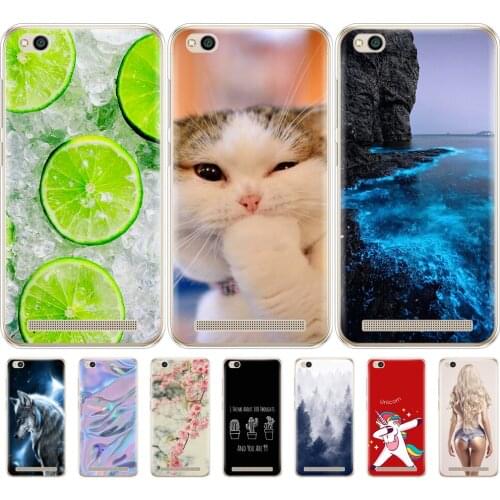 Soft Silicone TPU Case for Xiaomi Redmi 5A 5.0 inch Phone shell cover for Hongmi 5A fation Painted Cover for Redmi 5a cases
