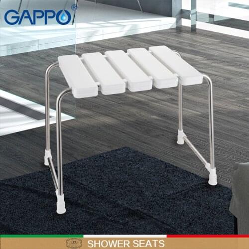 GAPPO Wall Mounted Shower Seats Bathroom Folding Chair Shower folding seats bath folding shower Stool toilet