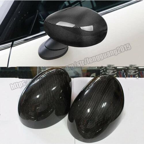 Fits Mini Cooper F55 F56 2014-2019 Real Carbon Fiber Side Mirror Cover 2Pcs