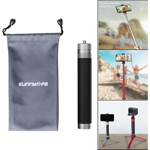 Selfie Stick 6 Sections Retractable Multifunctional Aluminum Alloy Extension Rod 1/4 Stabdard Interface Sport Camera Accessories