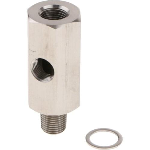 3 Hole 1/8" BSPT Oil Pressure Sensor Tee To NPT Adapter For Car Truck