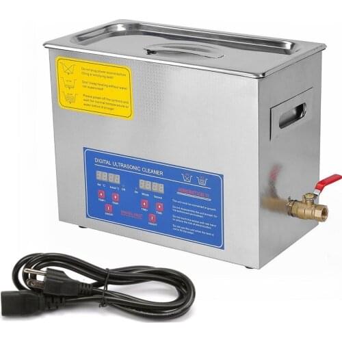 6L Heated Ultrasonic Cleaner with Digital Timer Jewelry Watch Glasses Cleaner Large Capacity Cleaner Solution
