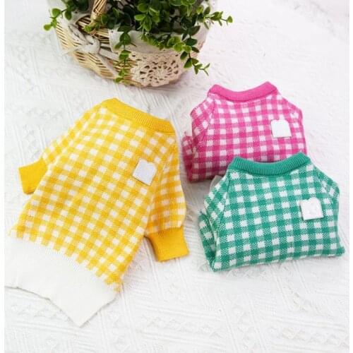Plaids Warm Dog Clothes Puppy Jacket Coat Cat Clothes Dog Sweater Winter Dog Coat Clothing For Small Dogs Chihuahua S-2XL