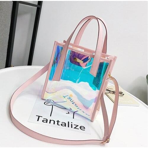 Womens bag 2021 new fashion laser steamed buns handbags jelly shoulder Messenger bag B070