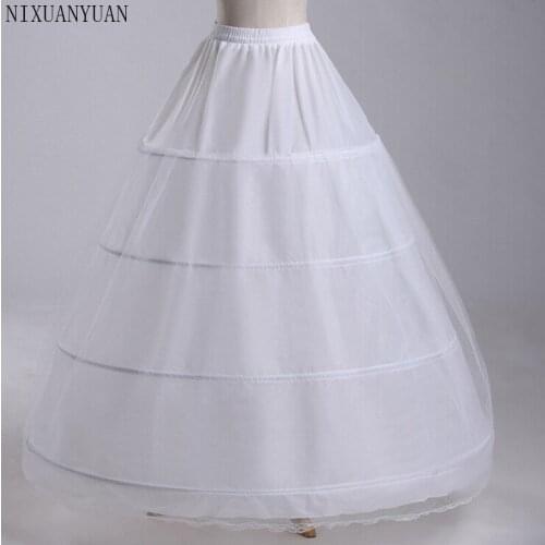 Women Petticoat for Free Size Ball Gown Dress Underwear Crinoline 4 Hoop High Quality Bridal Accessories Underskirt