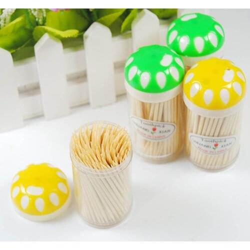 150Pcs Restaurant Hotel Products Wedding Festival Party Decorations Disposable Fruit Sticks Natural Bamboo Portable