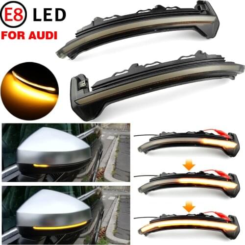 2 PCS Dynamic Blinker For Audi TT MKIII III 3 8S R8 LED Turn Signal 2015 2016 2017 2018 2019 2020 TTRS Side Mirror Lights arrow
