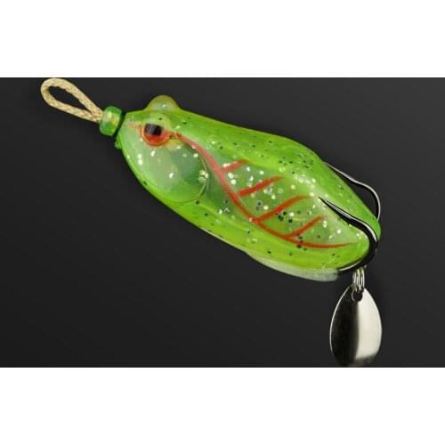 5colors 6cm 14g new Lure frog refitted with bayonet raised blood trough hook fishing lures bait bionic soft bait Toad
