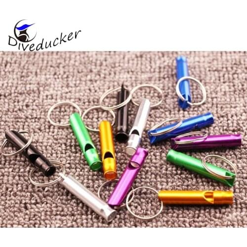 5pc/lot Aluminum Alloy Whistle Dive lifeguard signal whistle dive gear safety whistle minDiving rescue whistle signal wi whistle