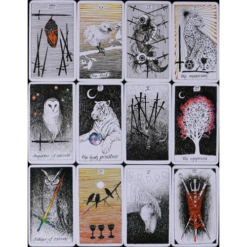 78Pcs/set Wild Unknown Tarot Deck Rider Oracle Cards Deck 78 Cards, Mysterious Animal Totem Tarot Cards Guidance - Board Game
