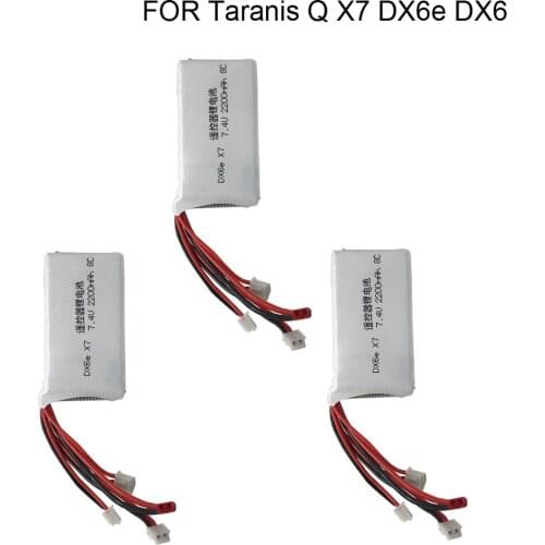 Lipo Battery for Taranis Q X7 Transmitter Remote Controller Spare Part for RC toy model 7.4V 2S 2200mAh 8C Rechargeable battery