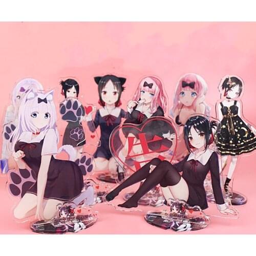Anime Kaguya-sama: Love Is War Figure Acrylic Stand Model Toys Fujiwara Chika Action Figure Decoration Cosplay Collectible Gifts