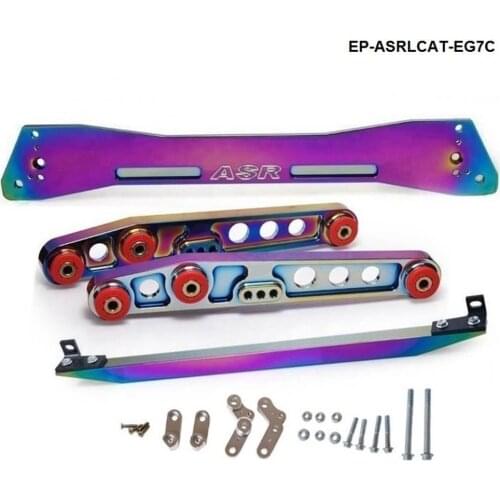Car Racing Jdm Neochrome Rear Subframe Brace+Tie Bar+Lower Control Arm For Honda Civic EG 92-95 EP-ASRLCAT-EG7C