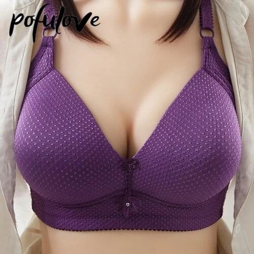 80-100 B C D Plus Size Bra for Women Push Up Bras Thin Gather Breathable Brassiere Wireless Underwear Seamless Bralette Female