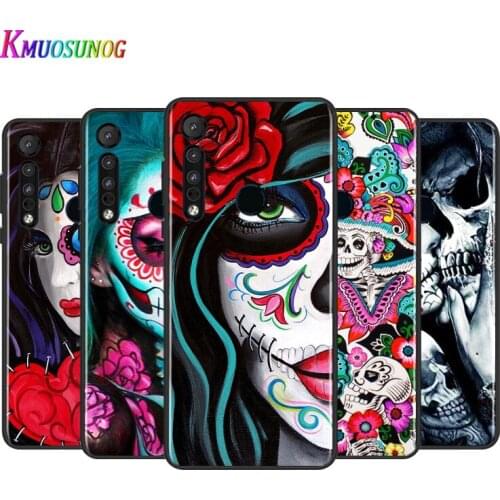 Catrinas and skull For Motorola G9 G8 G Stylus Power One Fusion Hyper Edge E7 E6 5G Plus Play Lite Silicone Phone Case