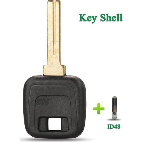 Bilchave Transponder Car Key With ID48 Chip For Volvo S40 V40 D30 S60 S80 XC90 XC60 Blank Key Case NE66 Blade Replacement