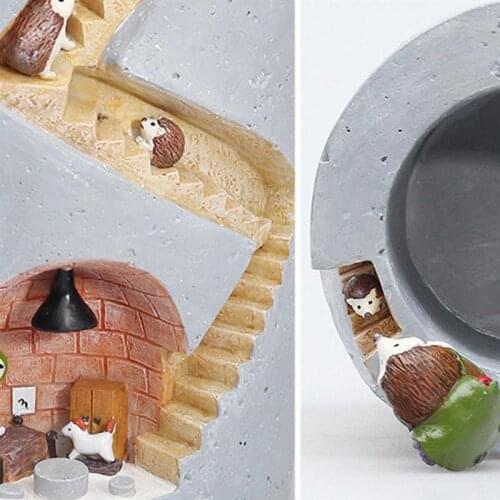 Creative Resin Flower Pot Succulent Planter Container Cute Animal Decorative Flowerpot Figure Garden Decor Tabletop Ornament