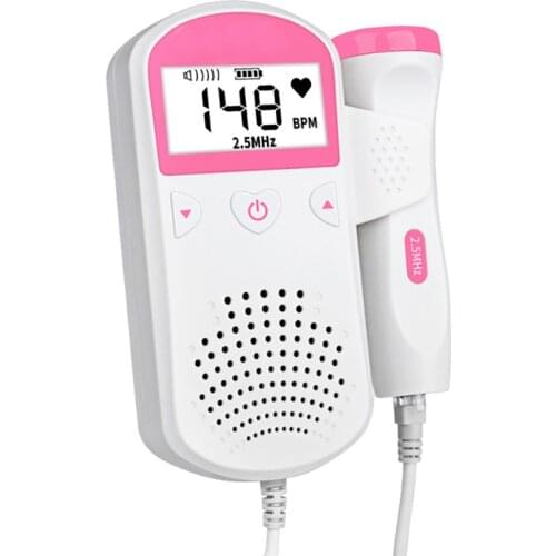 Baby Fetal Sound Heart Rate Detector LCD Display Doppler Fetal Heart Rate Monitor Home Pregnancy No Radiation Pregnant Monitor