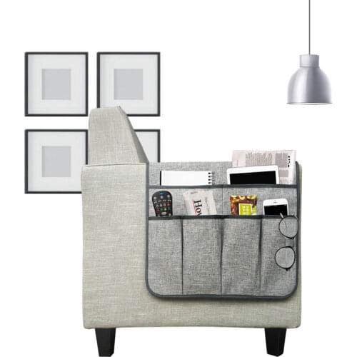 Sofa Chair Armrest Storage Bag Couch Remote Control Phone Storage Bag Magazine Sundries Organizer