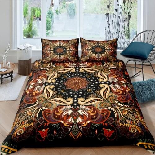 Home Textiles Luxury 3D Mandala Print Duvet Cover Set 2/3 Pcs Pillowcase Kids Bedding Set AU/EU/UK/US Queen and King Size