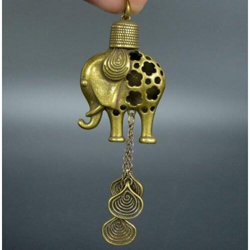 Chinas archaize brass elephant Small pendant