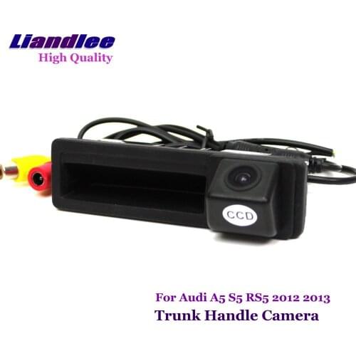 Liandlee For Audi A5 S5 2011 2012 2013 Car Rearview Reverse Camera Rear View Backup Parking Camera / Integrated Trunk Handle CAM