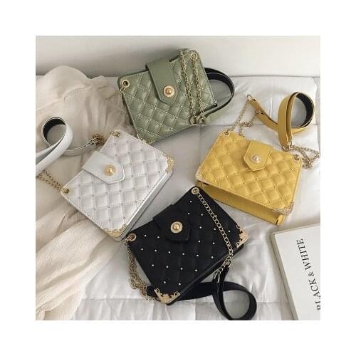 Mini Small womens Crossbody bag for Women 2019 Fashion Small Solid Colors Shoulder Bag Retro Chain Flap Female Handbags bolsa