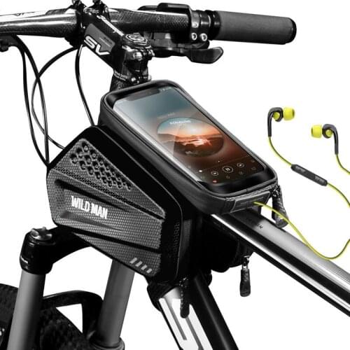 Rainproof Bicycle Bag Frame Front Top Tube Cycling Bag Reflective Phone Case Touchscreen Bag MTB Bike Accessories