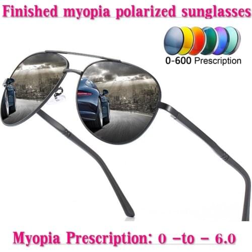 MINCL/Prescription -1.0 -1.5 -2.0 -2.5 -3.0 -4.0 Finished Polarized Myopia Sunglasses Men Women Short sighted Optics Eyewear NX