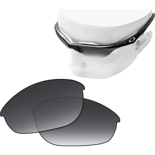 OOWLIT Polarized Replacement Lenses of Grey Gradient for-Oakley Half Jacket Sunglasses