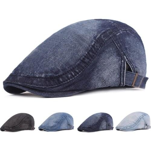 Couple Wild Hats Newsboy Caps Male Denim Beret Cap Retro Casual Hat Spring/Autumn Female Hat Detective Hats Flat Caps Chapeau